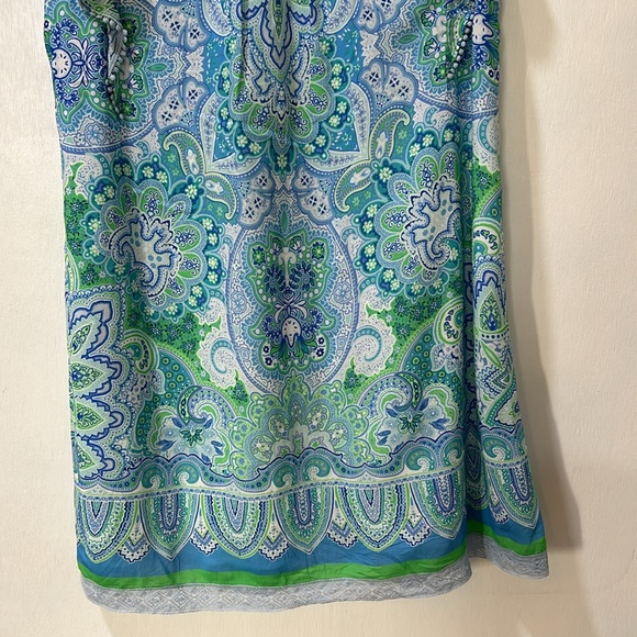 HALEBOB PIN TUCK PLEATS MINI DRESS GREEN Sz SMALL PULLOVER - Picture 9 of 16